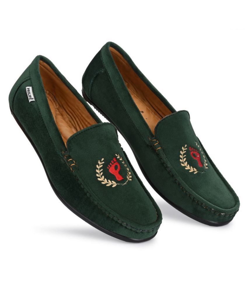 light green loafers