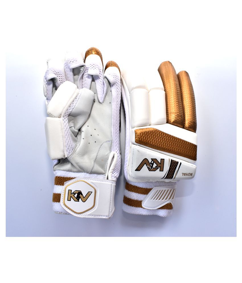 Rkey Leather Right Hand Cricket Batting Gloves, Adult and Youth Model