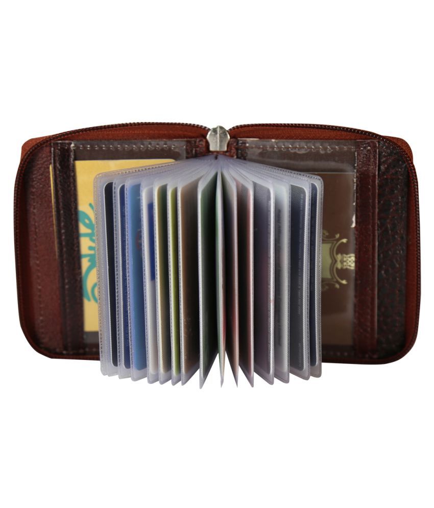     			STYLE SHOES Zip Maroon Travel Card Holder