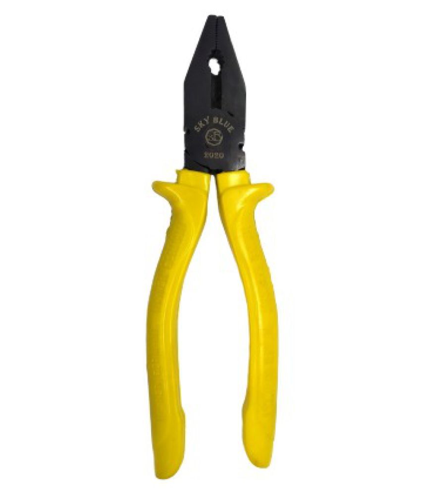     			Sky Blue Enterprises Sturdy Steel Combination 8-Inch Plier (Yellow) Pincer Plier  (Length : 16 inch)