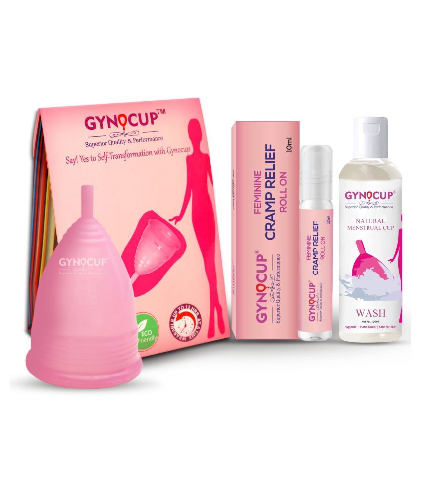 GYNOCUP Reuseable Small Menstrual Cup with Cramp Releif and Cup Wash ...