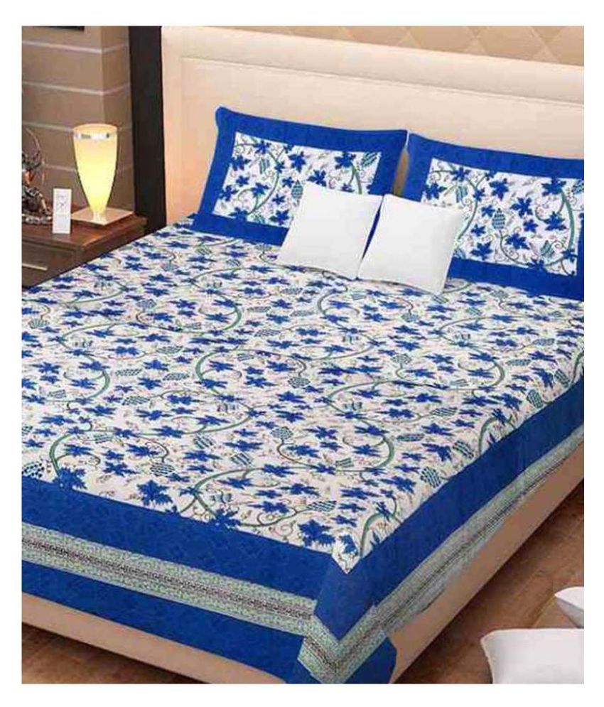     			Uniqchoice Cotton Double Bedsheet with 2 Pillow Covers ( 240 cm x 215 cm )