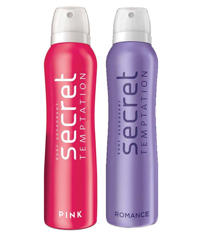     			secret temptation Romance and Pink Deodorant Combo Deodorant Spray - For Women (300 ml, Pack of 2)