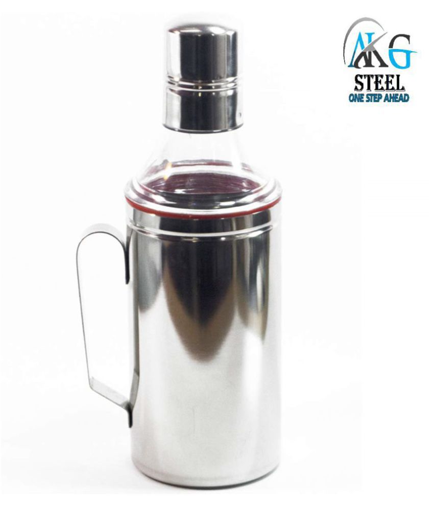 AKG Oil_dispenser Steel Oil Container/Dispenser Set of 1 1000 mL