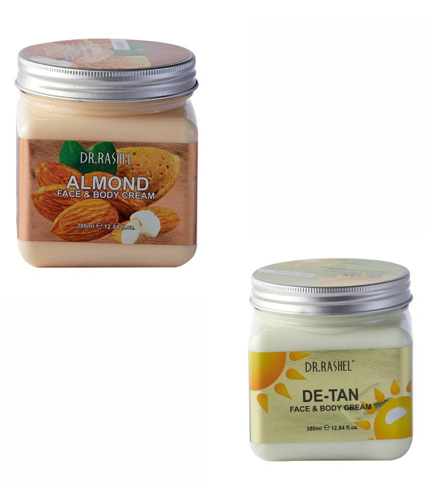    			DR.RASHEL Almond Cream & De-Tan Cream Moisturizer Each 380 ml Pack of 2