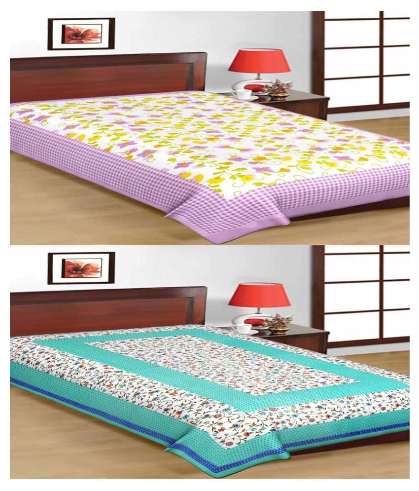     			Uniqchoice Cotton 2 Single Bedsheets ( 225 cm x 150 cm )