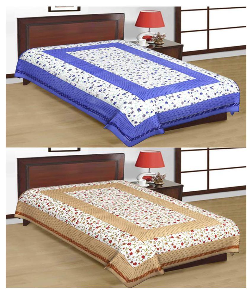     			Uniqchoice Cotton 2 Single Bedsheets ( 225 cm x 150 cm )