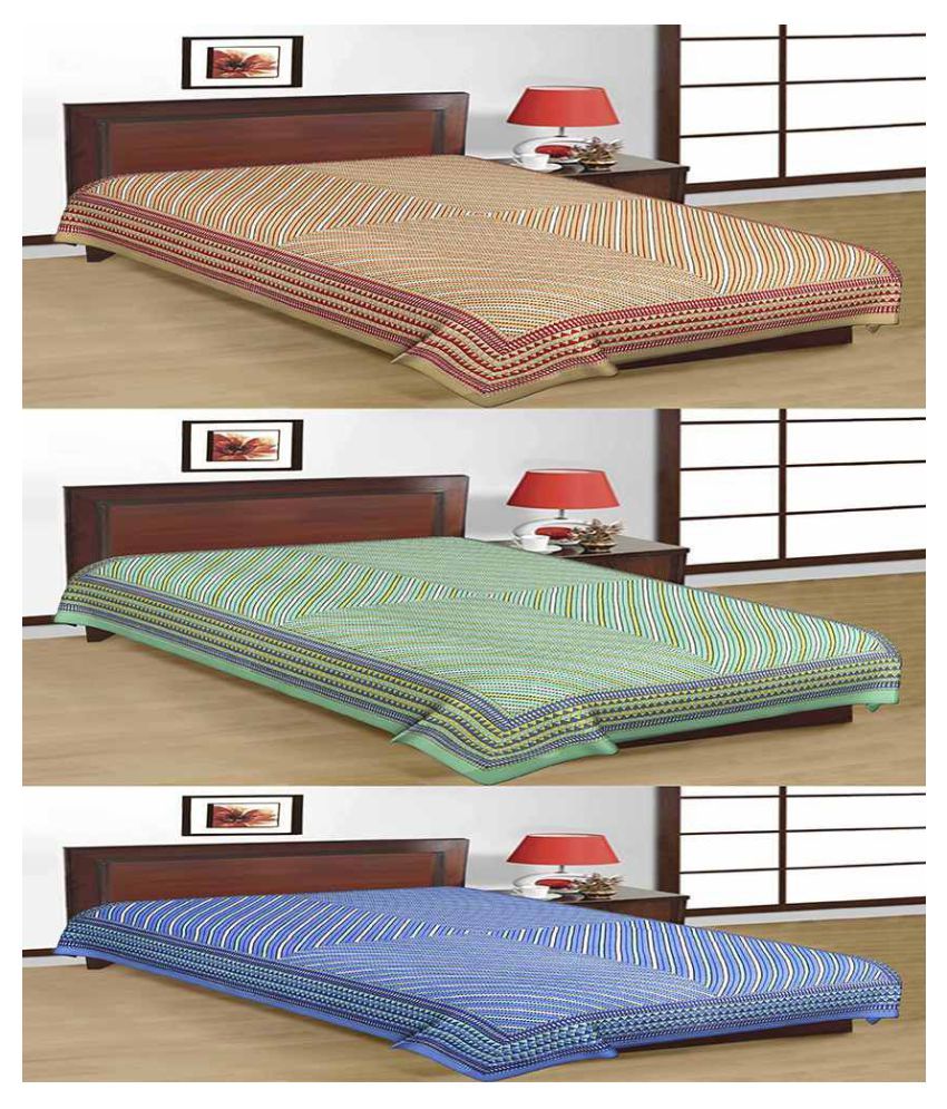     			Uniqchoice Cotton 3 Single Bedsheets ( 225 cm x 150 cm )