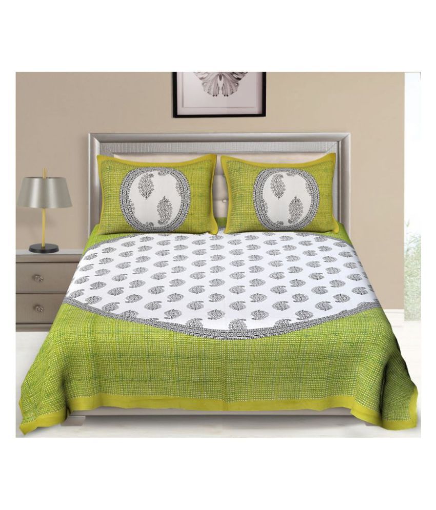     			Uniqchoice Cotton Double Bedsheet with 2 Pillow Covers ( 240 cm x 215 cm )