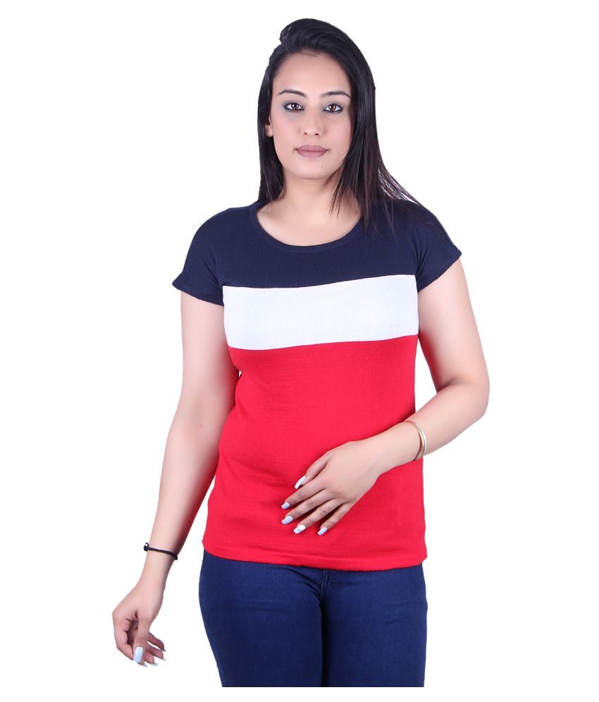     			Ogarti - Red Cotton Women's Regular Top ( Pack of 1 )