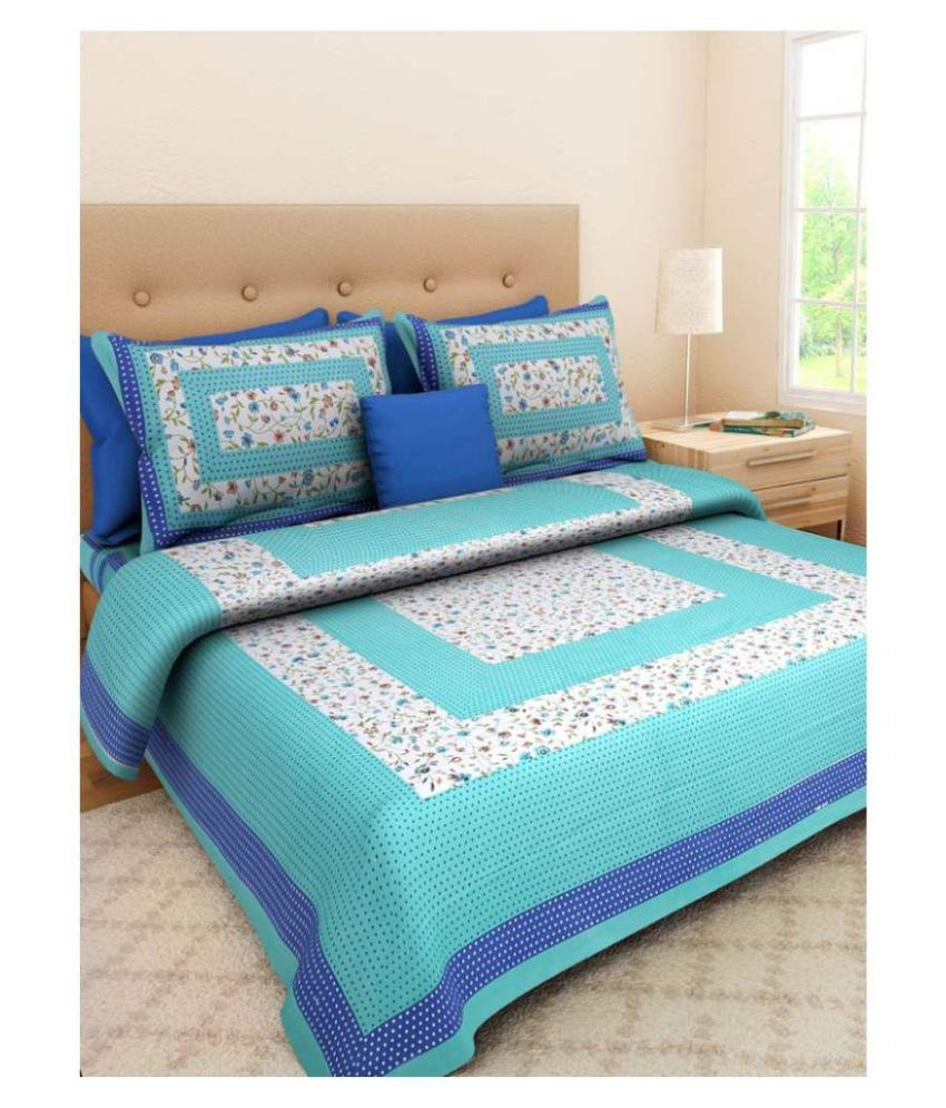     			Uniqchoice Cotton Double Bedsheet with 2 Pillow Covers ( 240 cm x 215 cm )