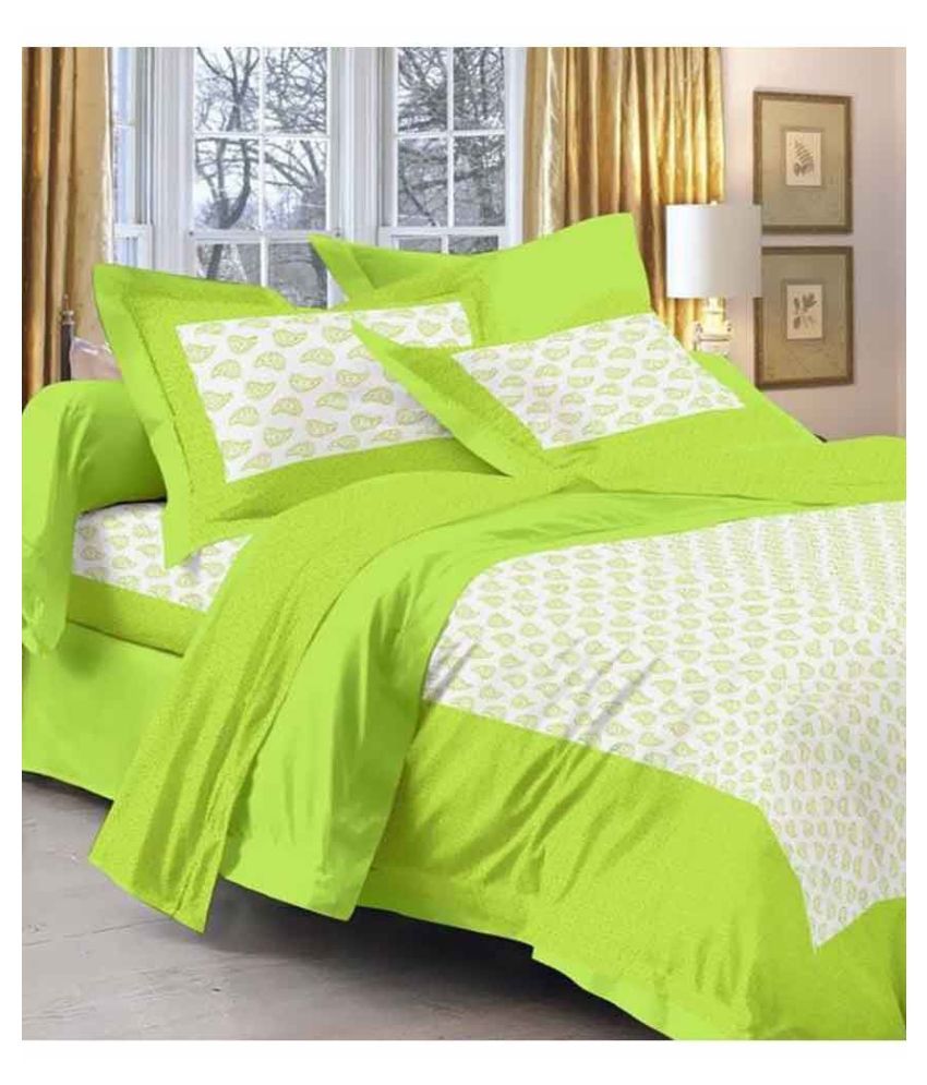     			Uniqchoice Cotton Double Bedsheet with 2 Pillow Covers ( 240 cm x 215 cm )