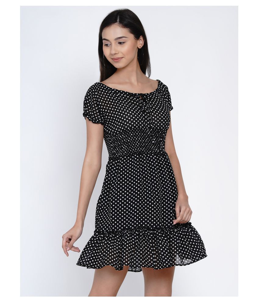 Abiti Bella Georgette Black A Line Dress Buy Abiti Bella Georgette Black A Line Dress Online At Best Prices In India On Snapdeal