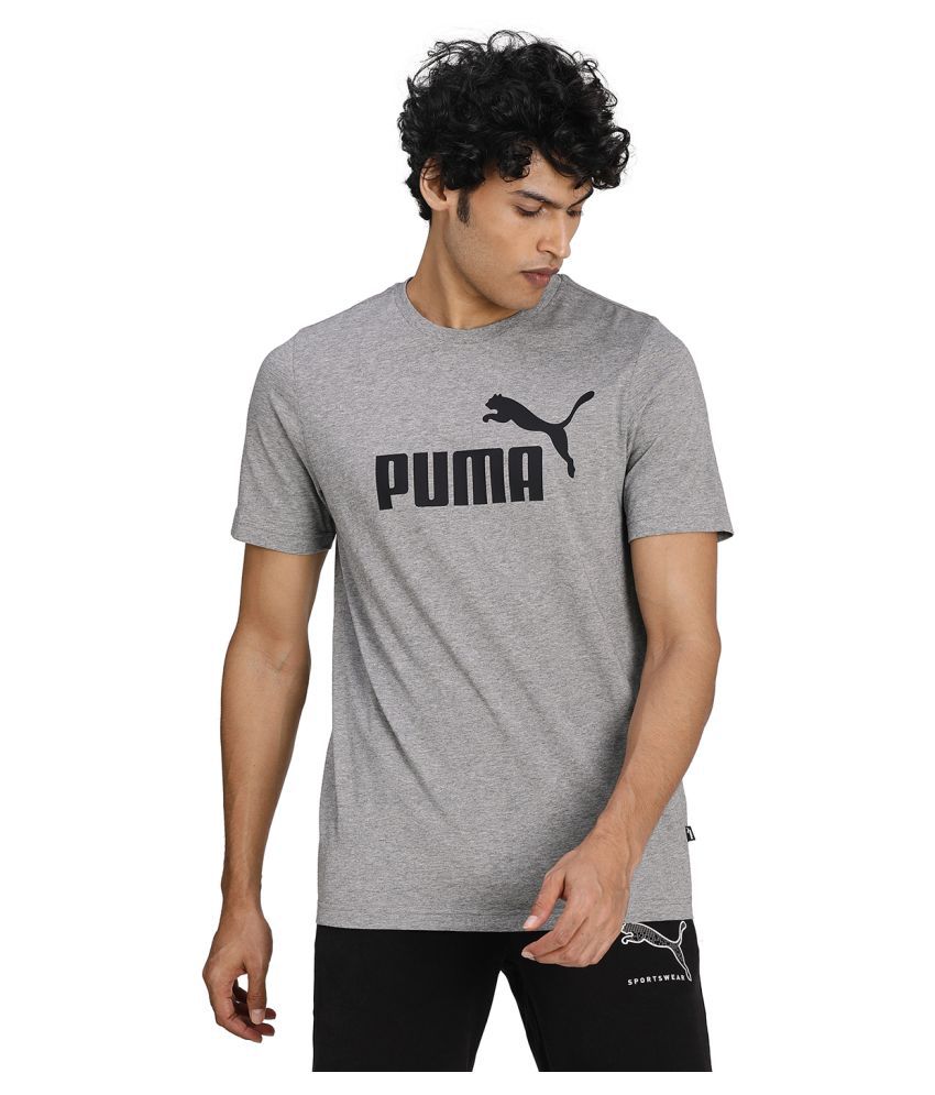 Puma Grey Cotton T-Shirt Single Pack - Buy Puma Grey Cotton T-Shirt ...