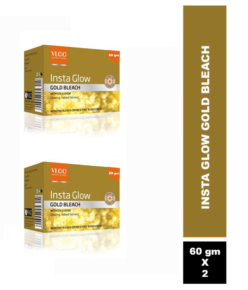     			VLCC Insta Glow Gold Bleach, 60 g (Pack of 2)