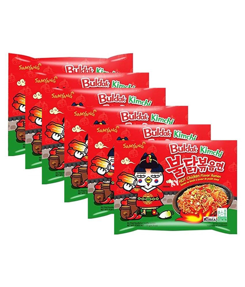 Samyang Chicken Kimchi Noodles Pk6 Multi Grain Instant Noodles 810 Gm Buy Samyang Chicken Kimchi Noodles Pk6 Multi Grain Instant Noodles 810 Gm At Best Prices In India Snapdeal