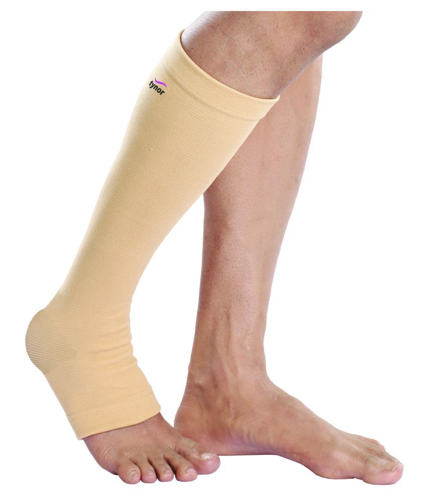 Tynor Compression Stocking Below Knee Classic, Beige, Medium, 1 Pair