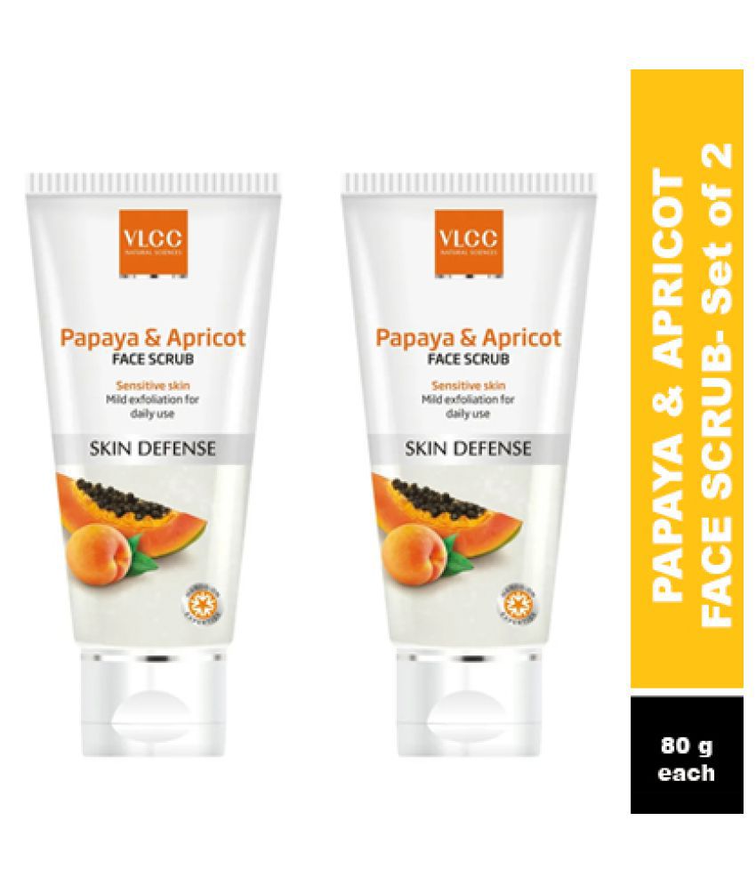     			VLCC Papaya & Apricot Face Scrub, 80 g (Pack of 2)