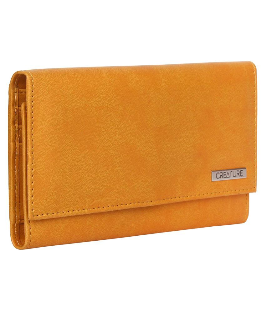     			Creature Yellow Faux Leather Handheld