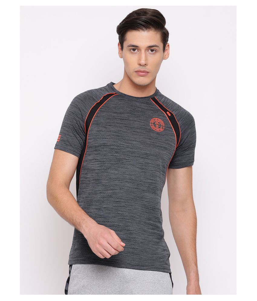     			Rock.it Polyester Grey Solids T-Shirt