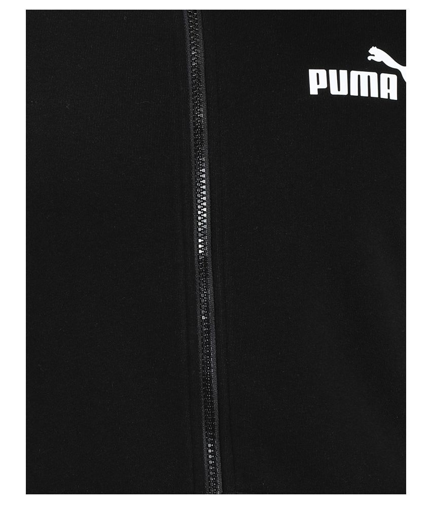 Puma Black Cotton Blend Fleece Jacket Single Pack - Buy Puma Black ...
