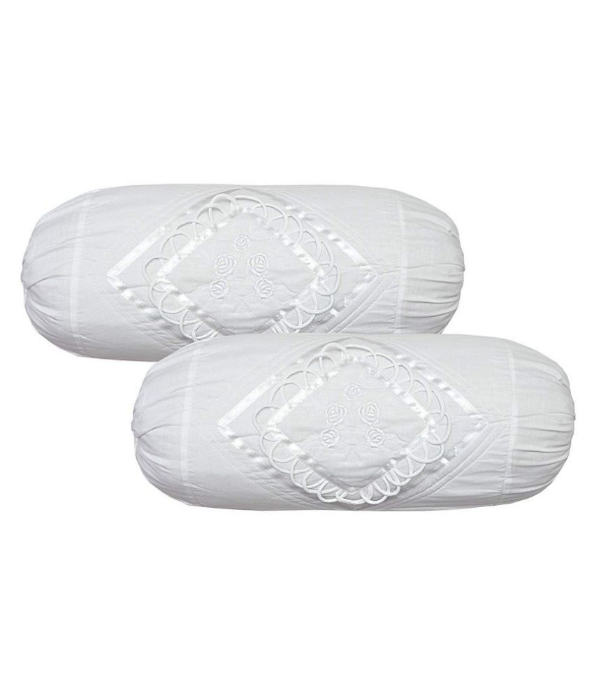 MAHALUXMI COLLECTION Set of 2 Cotton Bolster Covers