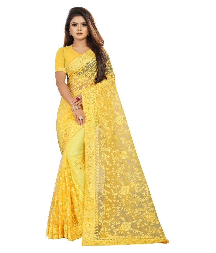 yellow saree for sister