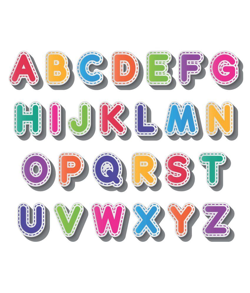 Wallmatrix ABCD (Alphabets Sticker ( 70 x 60 cms ) - Buy Wallmatrix ...