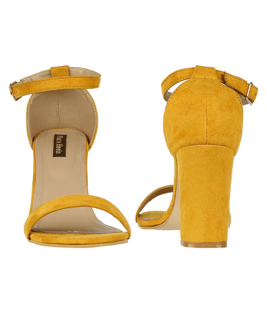 block yellow heels