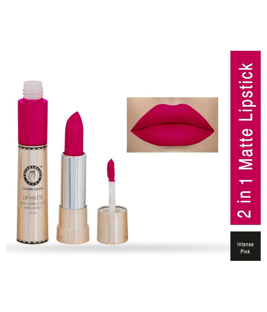     			Colors Queen Long Lasting Matte Lipstick Intense Pink 8 g
