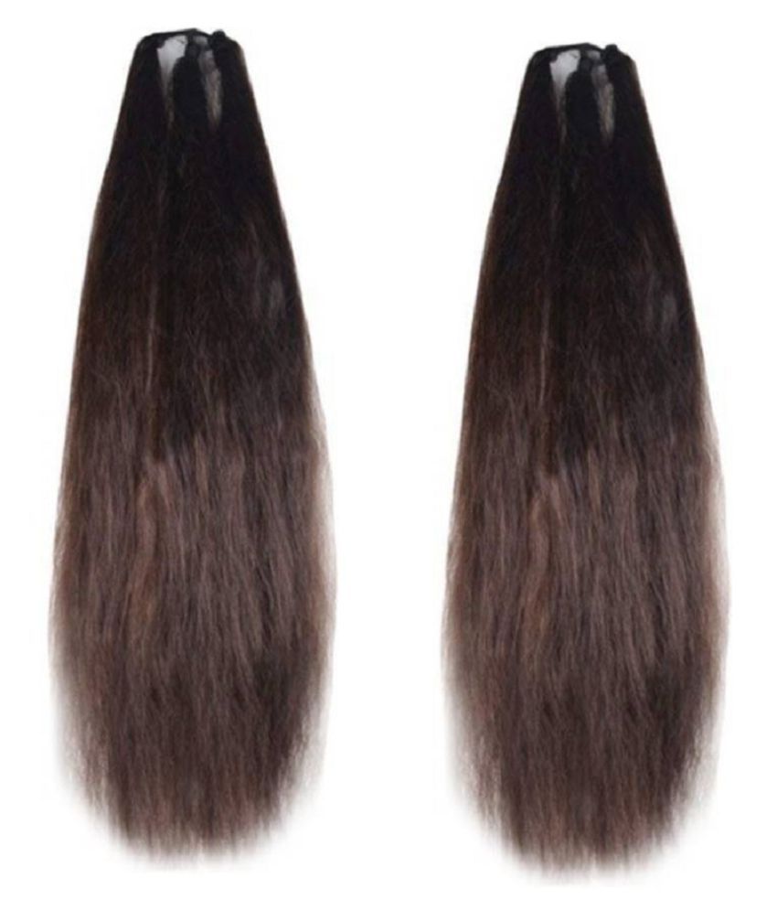 syraa Straight Cold Fusion Hair Extension set of 2 Brown paranda Pack