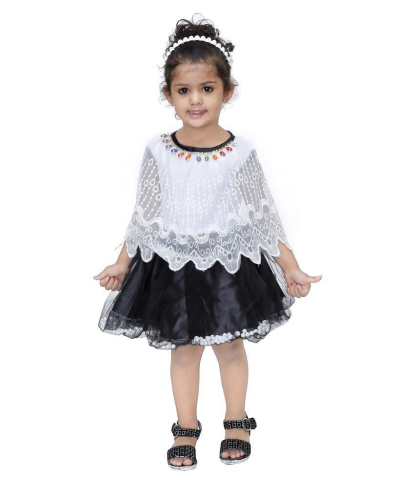 Buy Mojua   Black & White Net Girl's A line Dress  Pack of 20 ...