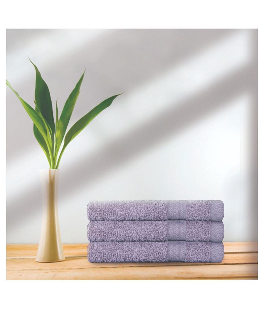 KAWACH Set of 3 Terry Face Towel Lavender