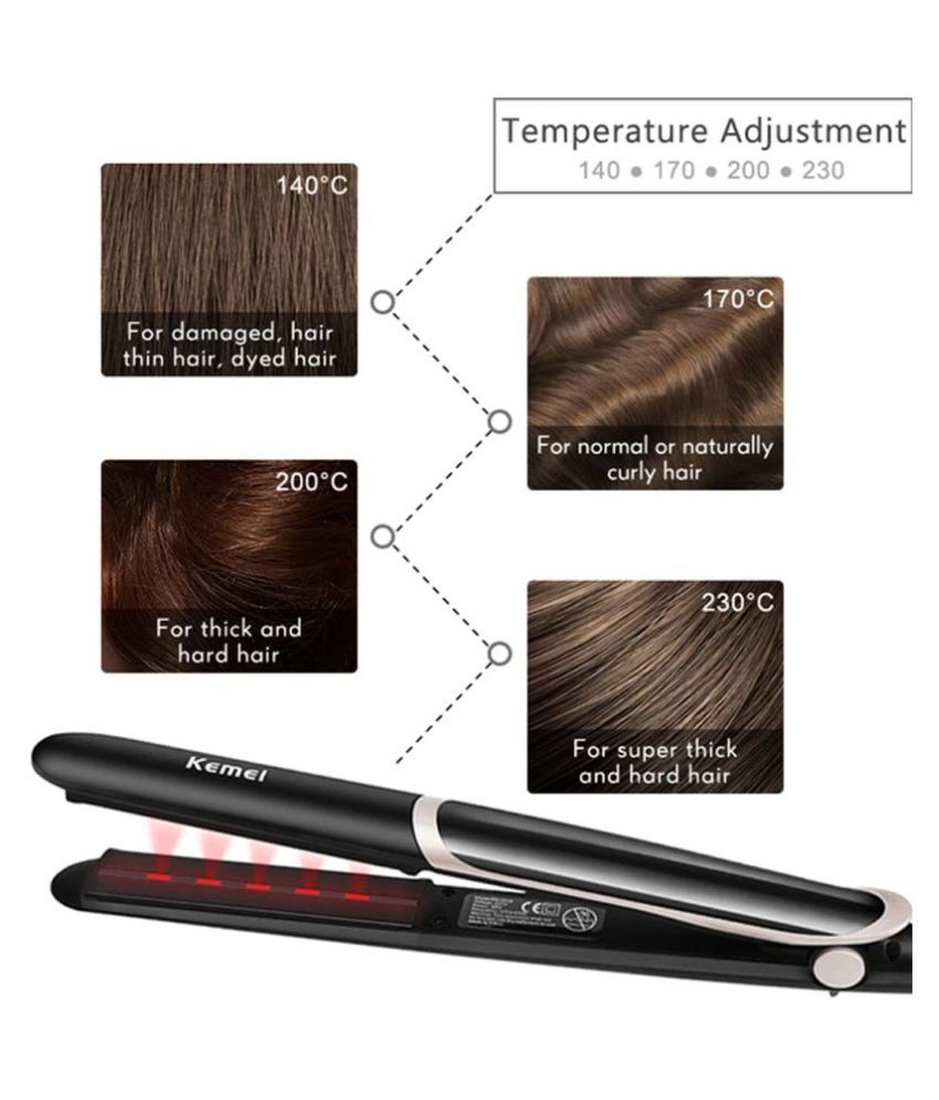 PTC Heater Instant Heat Up Ceramic Hair Straightener Infrared Iron For