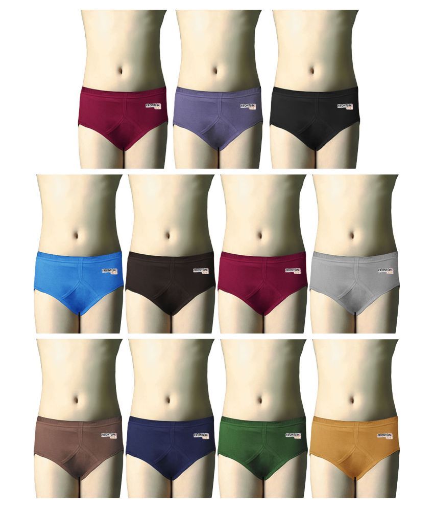     			Rupa Frontline V Cotton Multicolour V Briefs/Underwear for Kids/Boys - Pack of 11