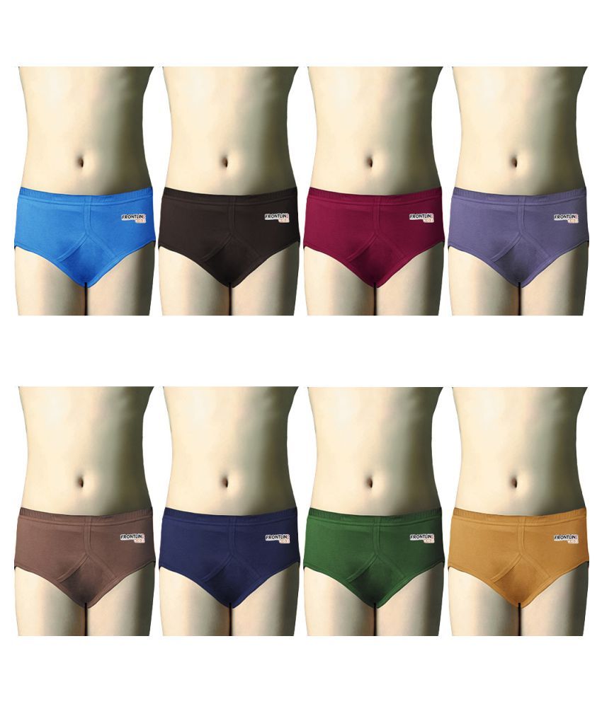     			Rupa Frontline V Cotton Multicolour V Briefs/Underwear for Kids/Boys - Pack of 8