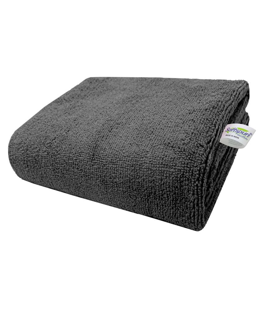     			SOFTSPUN Single Microfibre Bath + Hand + Face Towel Set Gray