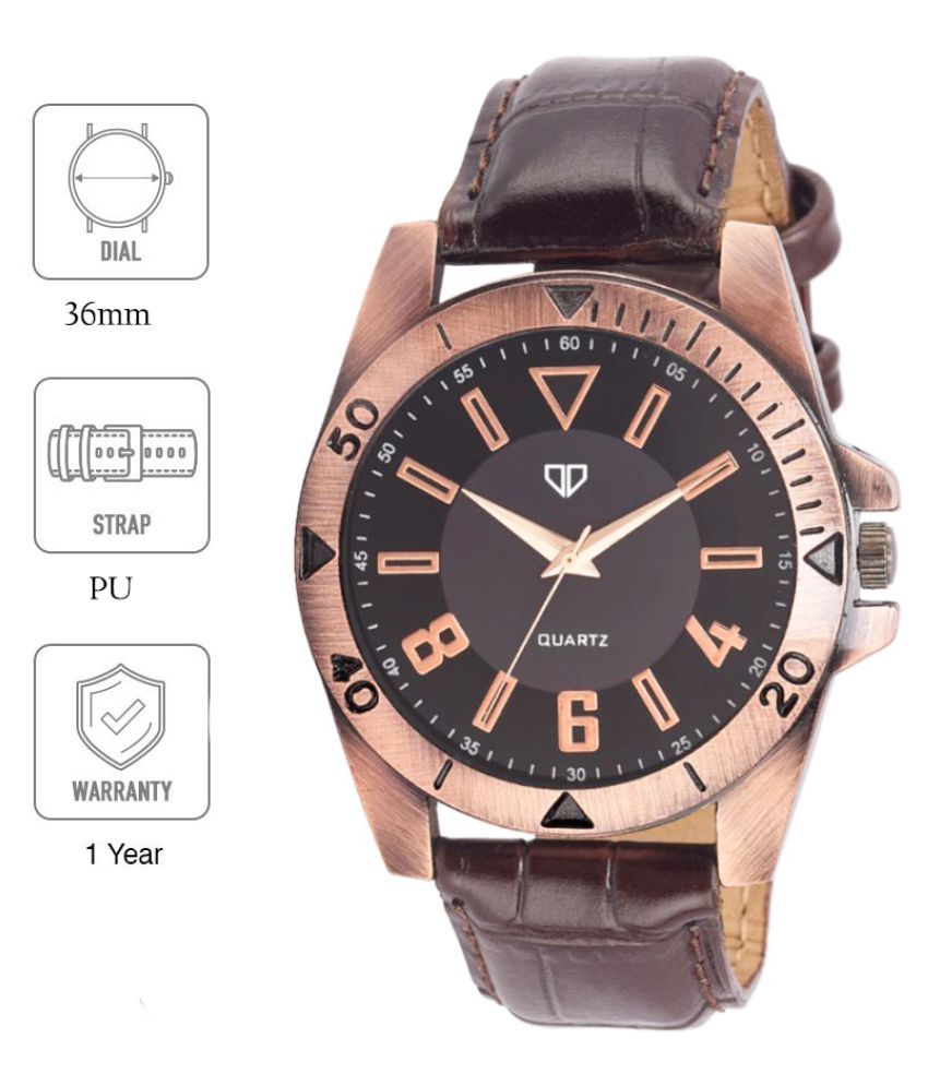     			Walrus Copper Matt Finsh Leather Analog Men's Watch