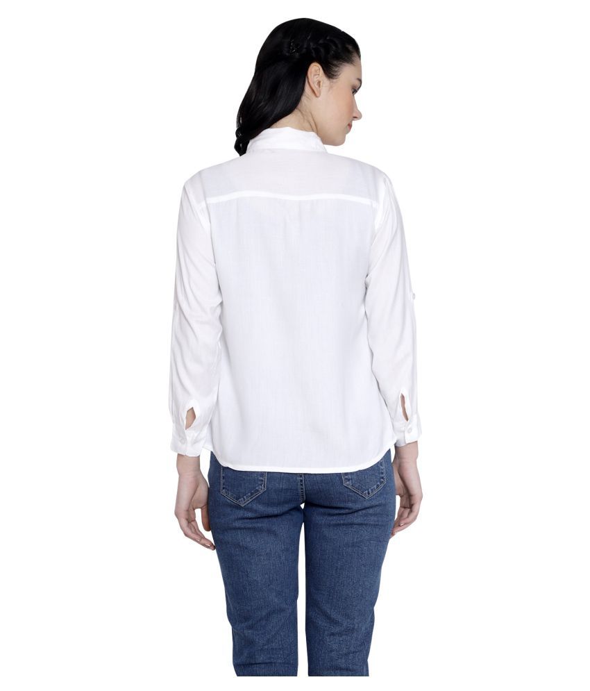 white rayon shirt