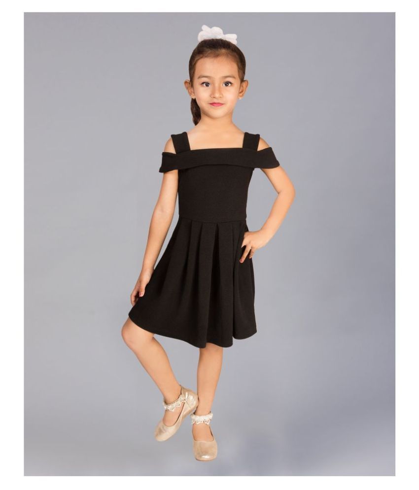     			Addyvero Girls Midi Solid Pleated Dress