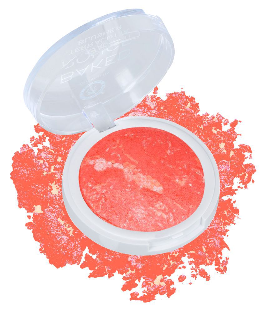     			Colors Queen Terracotta Blusher Pressed Powder Blush Contour Mettalic Peach 6 g