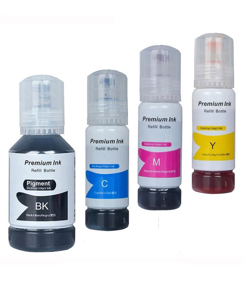 Jimigo For Epson 001 L4160 Multicolor Pack Of 4 Ink Bottle For Refill Ink For Epson 001003 8438