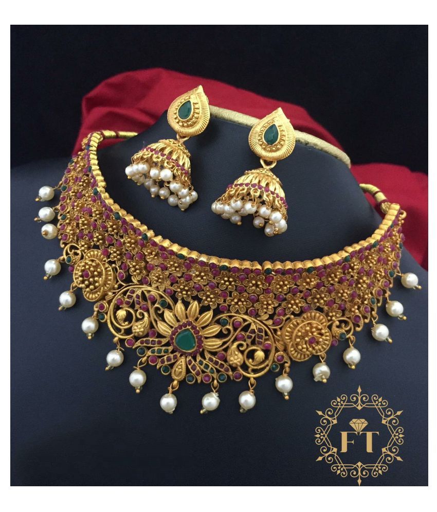 SubicshaJewels Floral Gold Plated 