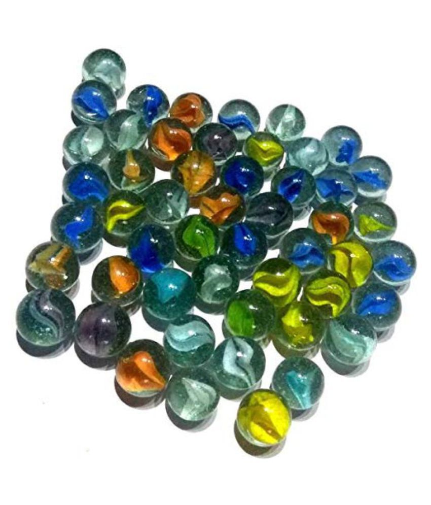 Marbles 50Pcs Glass Playing Balls Kanche Goli Traditional