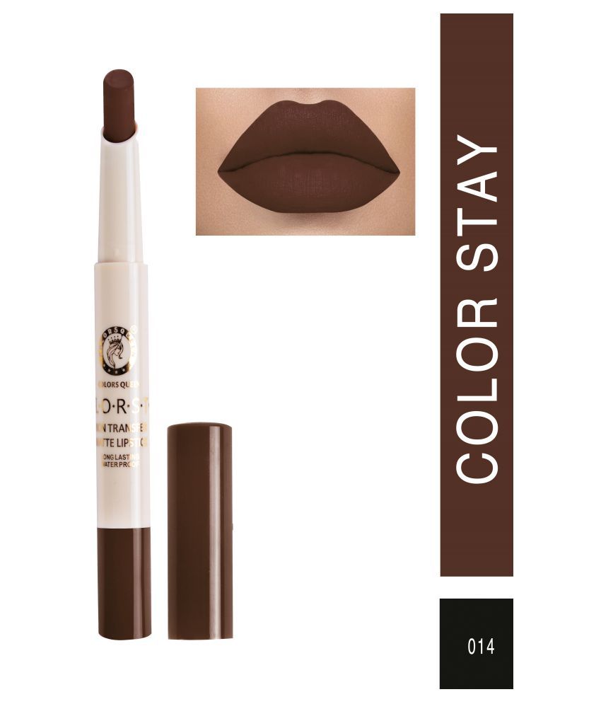     			Colors Queen Color It All Non Transfer Matte Lip Crayon - Coffee (Shade - 13)