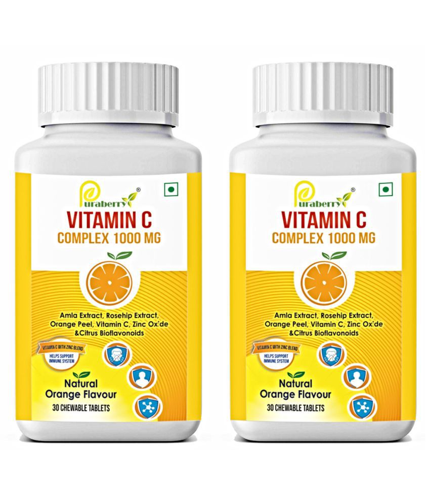 Puraberry Vitamin C Chewable With Amla 1000 Mg Orange Vitamins Tablets Pack Of 2 Buy Puraberry Vitamin C Chewable With Amla 1000 Mg Orange Vitamins Tablets Pack Of 2 At Best Prices In India Snapdeal