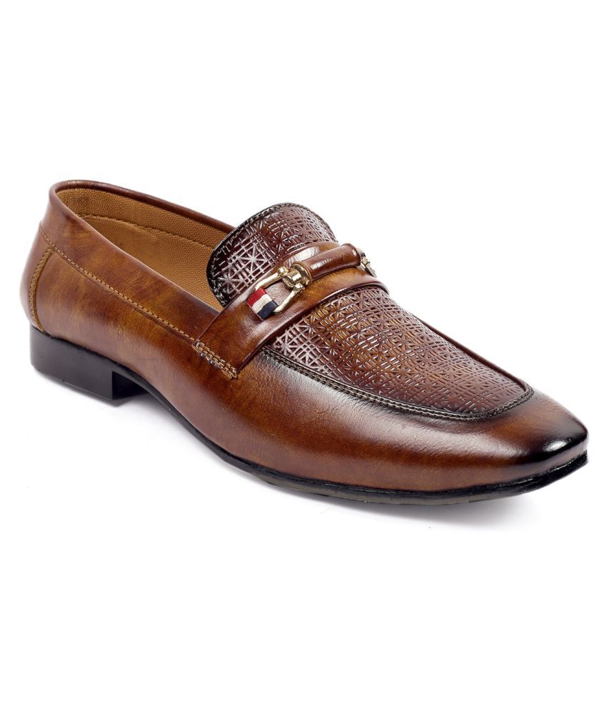     			YUVRATO BAXI Tan Loafers