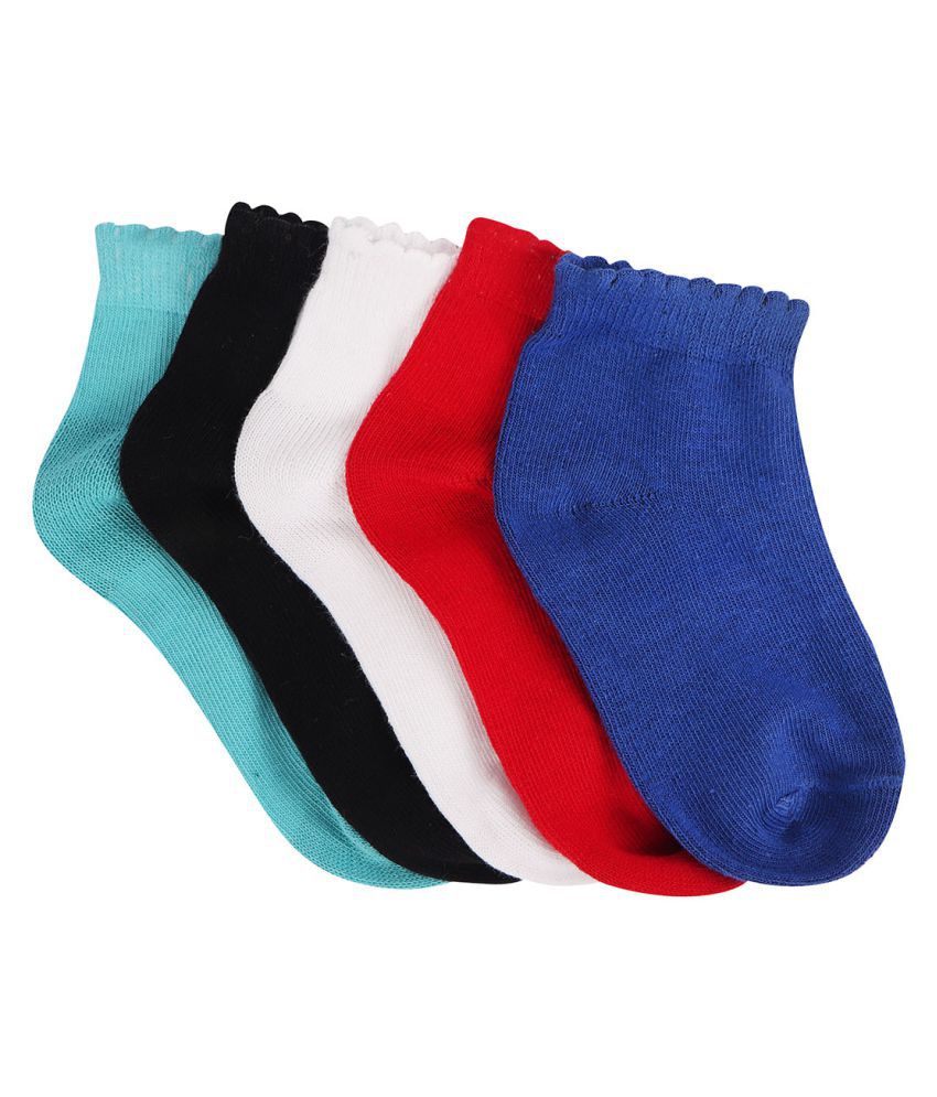 Infant Boys Pack of 5 Assorted Ankle-Length Socks