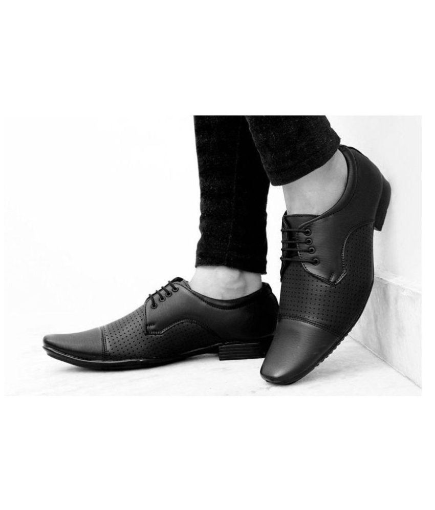    			Aadi Derby Non-Leather Black Formal Shoes