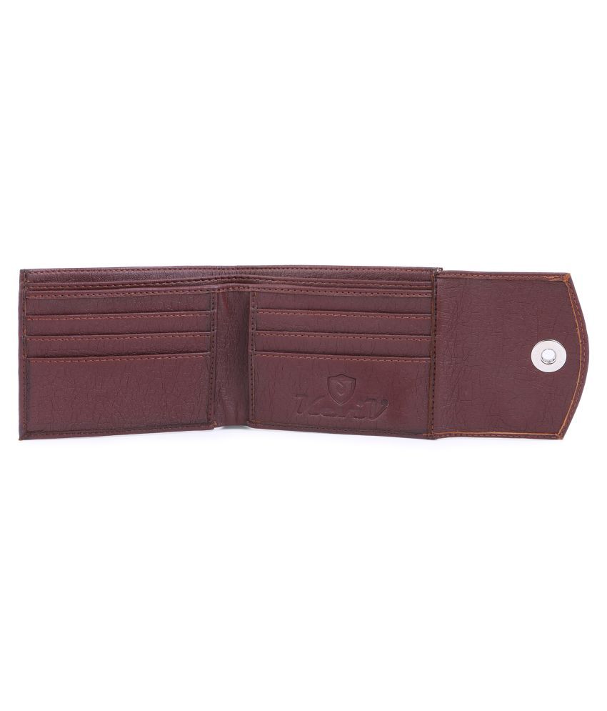     			Keviv Leather Brown Casual Regular Wallet